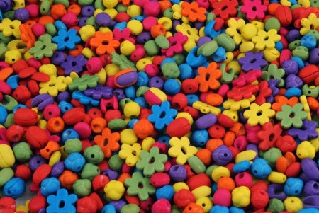Plastperler - Knallfarger 1 kg