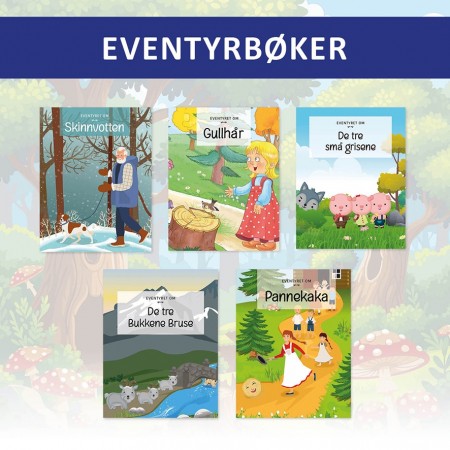 Pakke med eventyrbøker - 5 stk