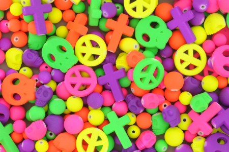 Plastperler - Neonmix 1 kg