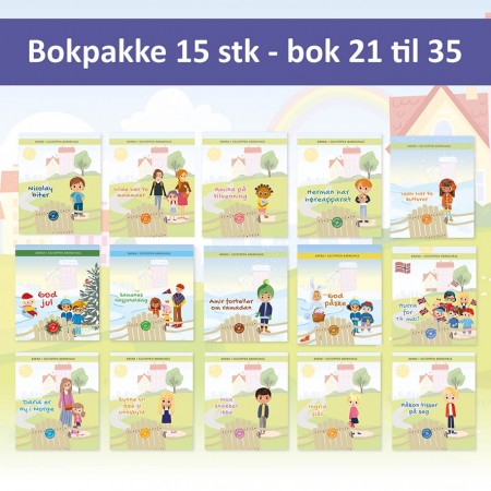 Bokpakke 15 stk - bok 21 til 35