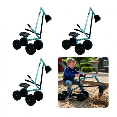 Pakkepris - 3 stk gravemaskin med hjul