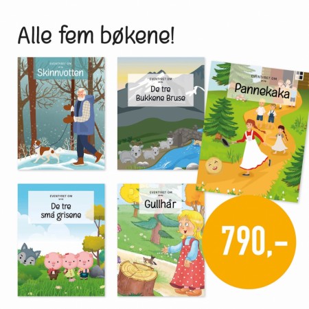 Eventyrbøker pakke - 5 bøker
