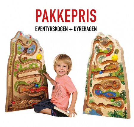PAKKEPRIS: Veggmontert kulebane  - Eventyrskogen  og Dyrehagen